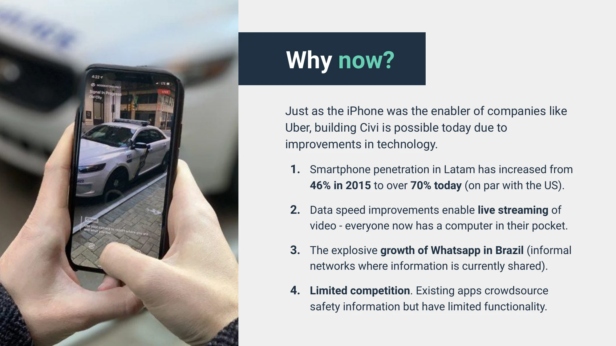 Pitch deck slide - Why now?