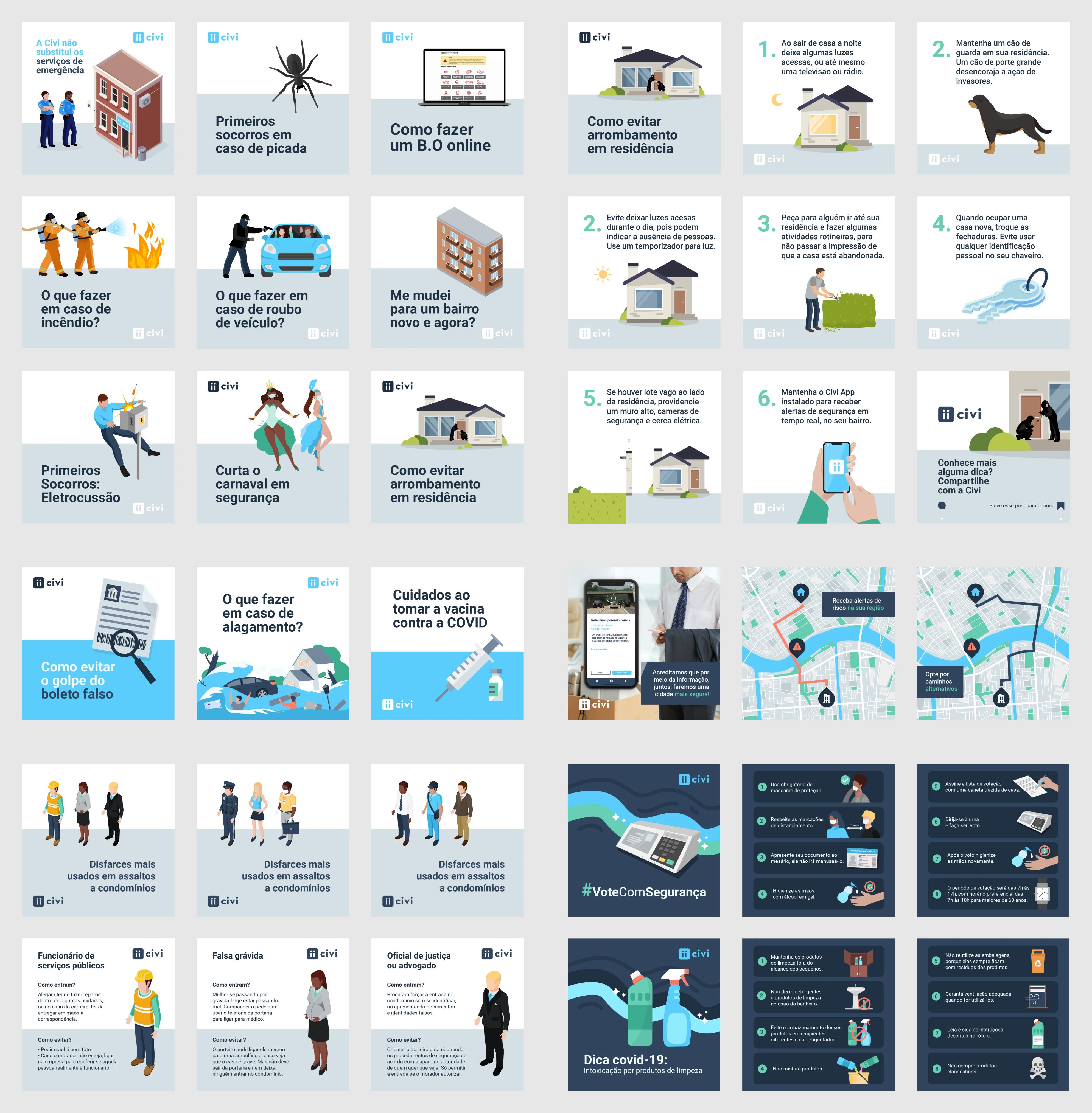 Examples of Civi social media posts