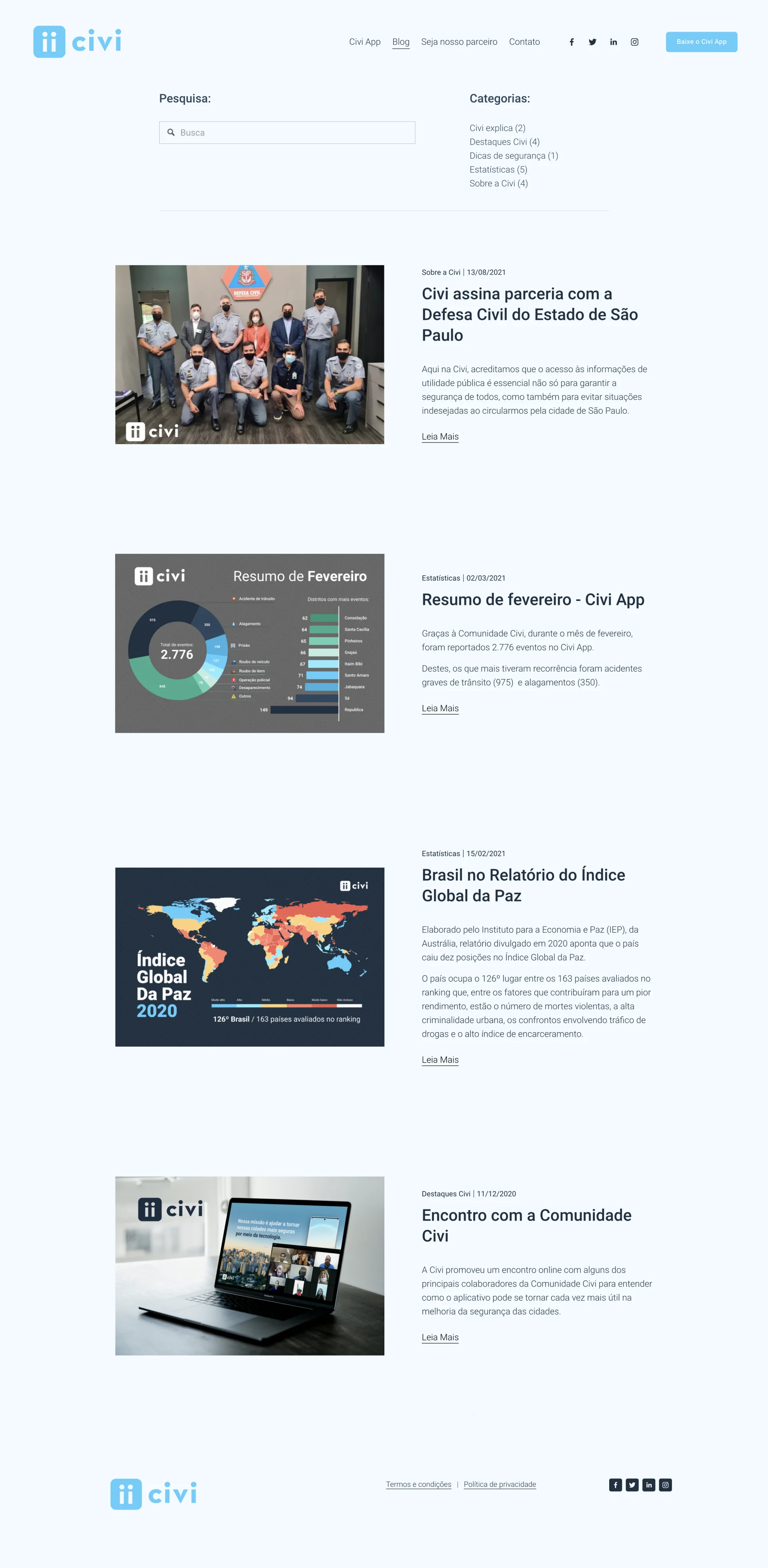 Civi website — Blog
