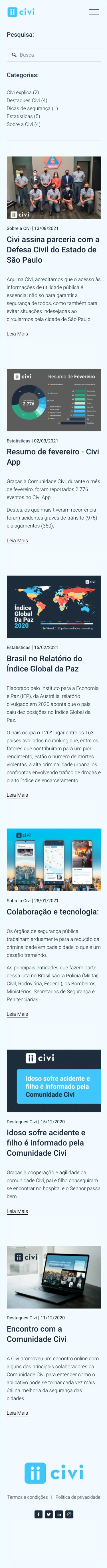 Civi website mobile version — Blog