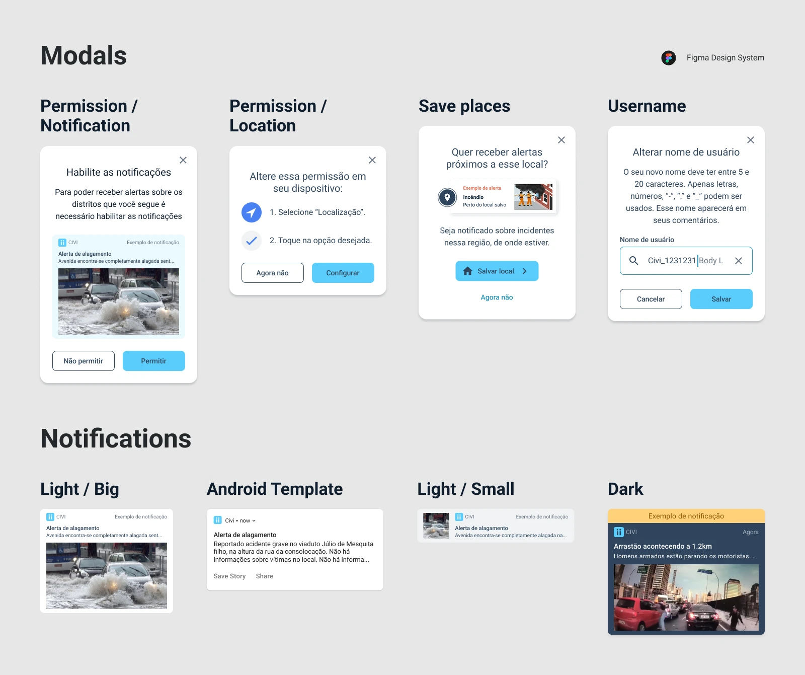 Civi design system — Modals