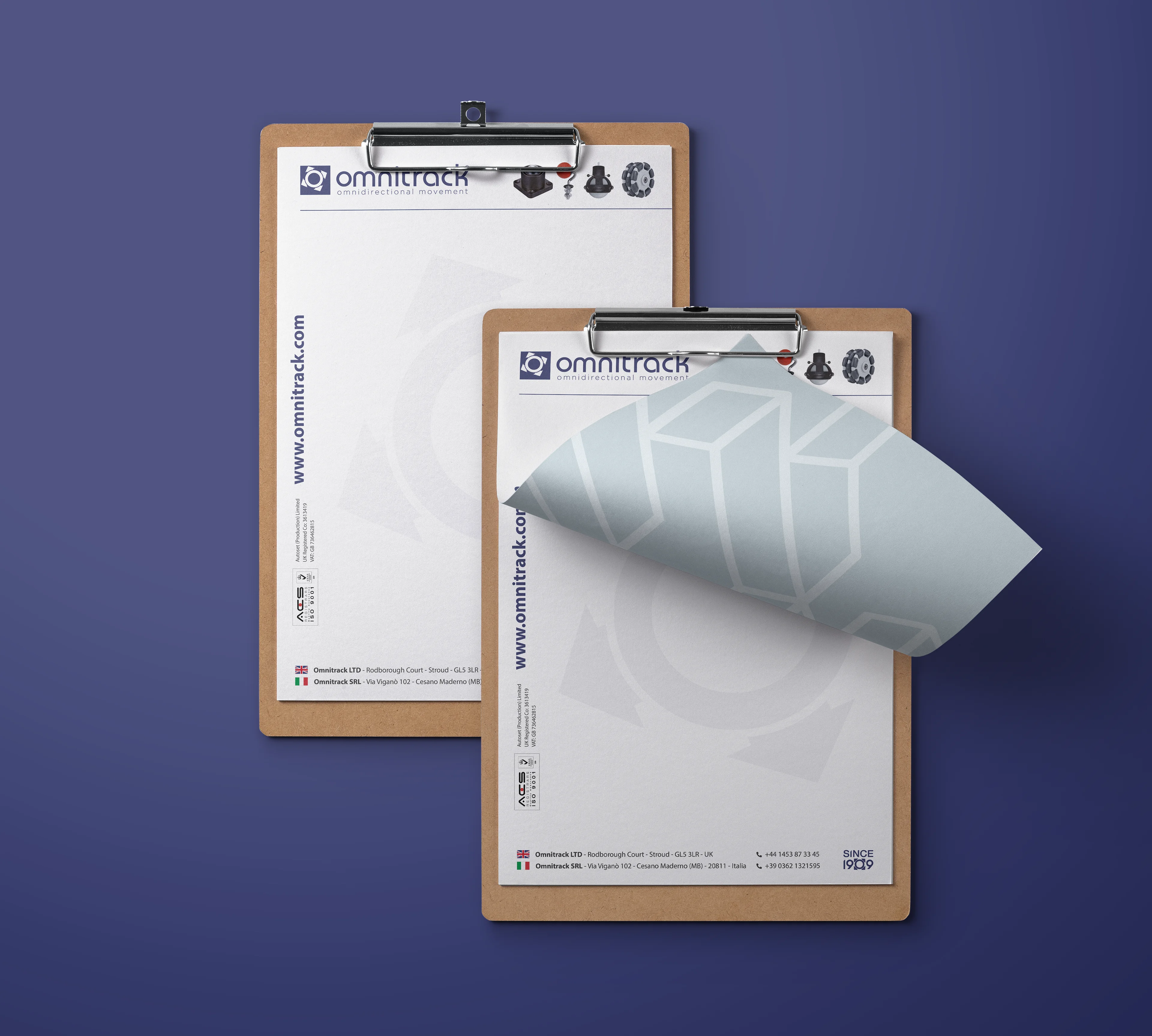 Omnitrack letterhead design