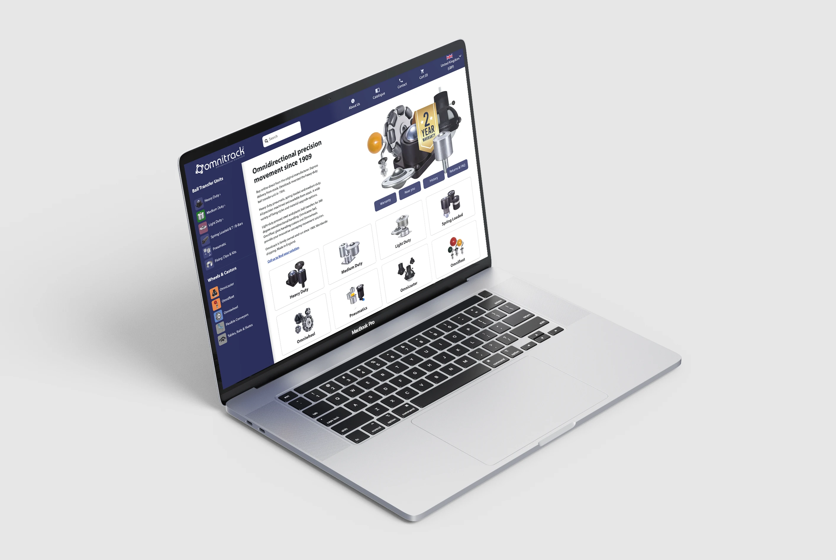 Omnitrack website — Homepage