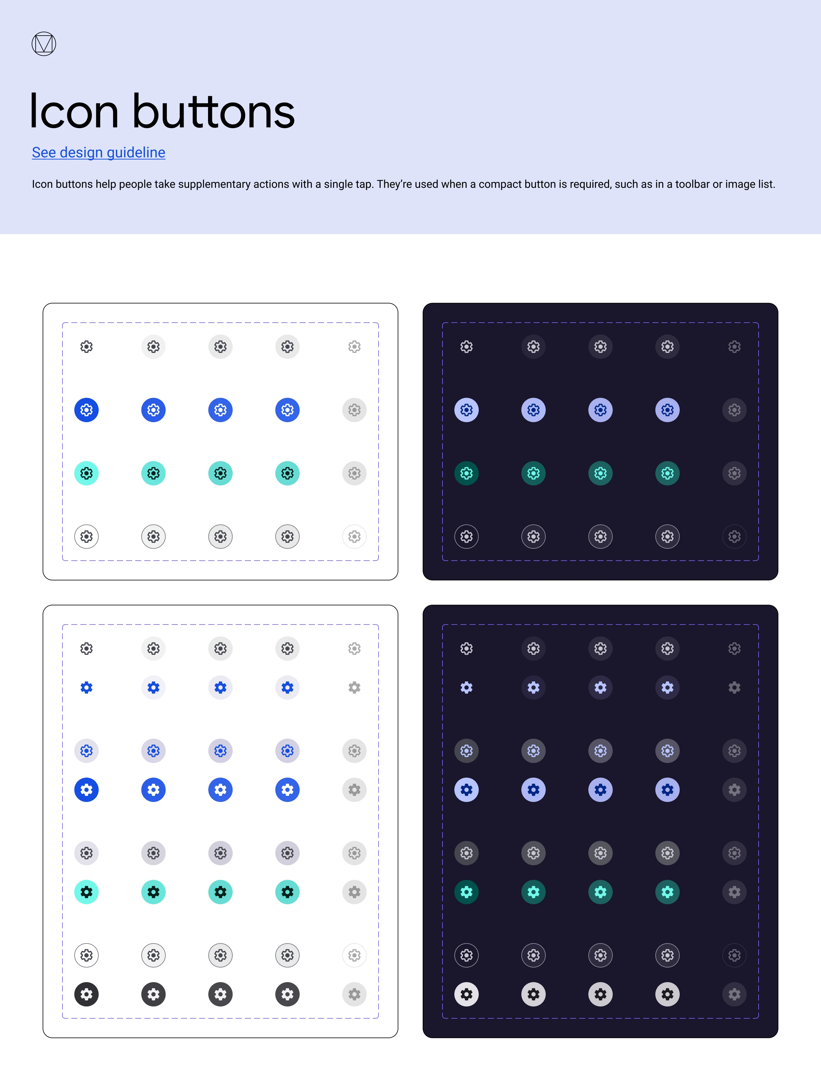 SupplyCyber design system — Icon buttons